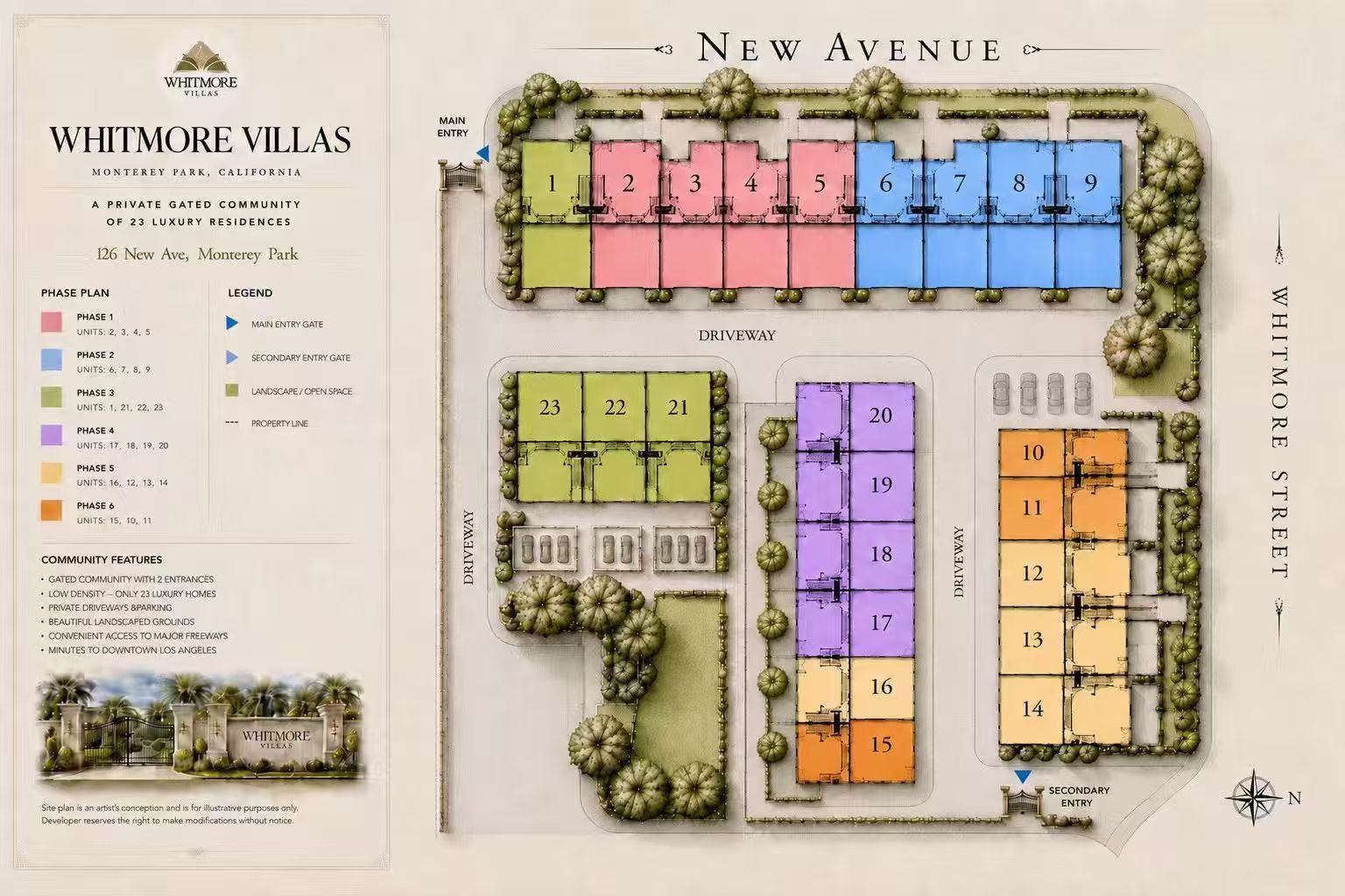 Whitmore Villas community site plan